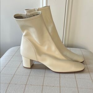 Brand new BY FAR Sofia Cream Heeled Boots